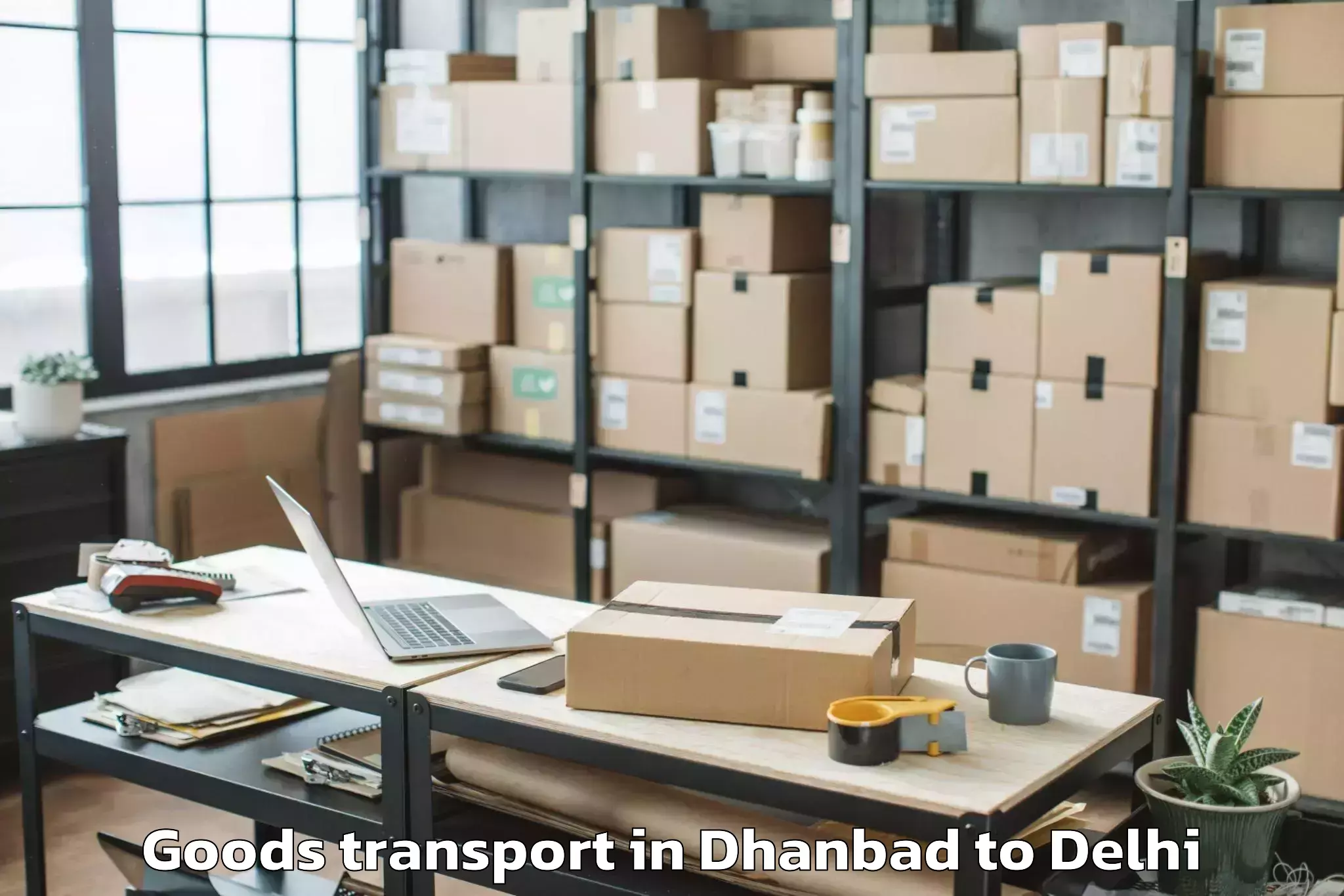 Trusted Dhanbad to Vivek Vihar Goods Transport